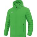 JAKO Hybrid Stadium Jacket Team (water-repellent, thermal insulation) with hood green Men