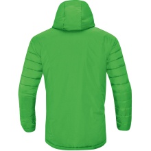 JAKO Hybrid Stadium Jacket Team (water-repellent, thermal insulation) with hood green Men