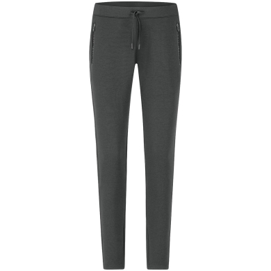 JAKO Jogging Pants Pro Casual (elastic material, side pocket with zipper) long grey Women