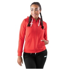 JAKO Leisure Hooded Jacket Base (70% Cotton) Red Women