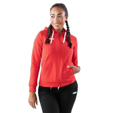 JAKO Leisure Hooded Jacket Base (70% Cotton) Red Women