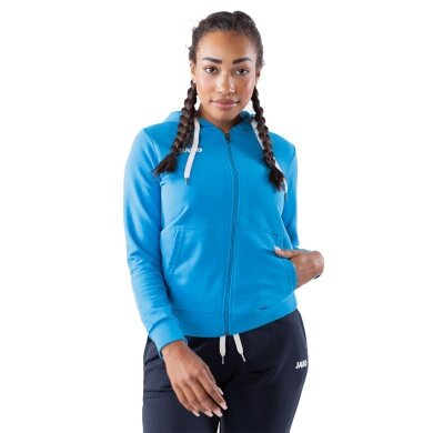 JAKO Leisure Hooded Jacket Base (70% Cotton) Light Blue Women