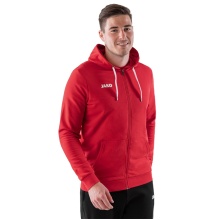 JAKO Leisure Hooded Jacket Base (70% Cotton) Red Men