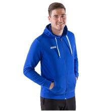 JAKO Leisure Hooded Jacket Base (70% Cotton) Royal Blue Men