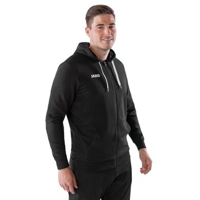 JAKO Leisure Hooded Jacket Base (70% Cotton) Black Men