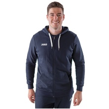 JAKO Leisure Hooded Jacket Base (70% Cotton) Navy Blue Men