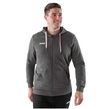 JAKO Leisure Hooded Jacket Base (70% Cotton) Anthracite Grey Men