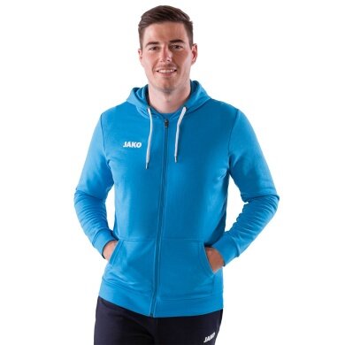 JAKO Leisure Hooded Jacket Base (70% Cotton) Light Blue Men