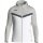 JAKO Hooded Jacket Iconic (Polyester Fleece, Side Pockets with Zip) white/grey/charcoal grey Kids