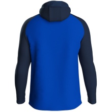 JAKO Iconic Hooded Jacket (Polyester Fleece, Side Pockets with Zip) Royal Blue/Navy Blue Kids