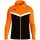 JAKO Hooded Jacket Iconic (Polyester Fleece, Side Pockets with Zip) black/neon orange Children