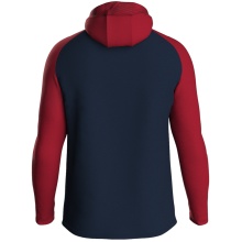 JAKO Hooded Jacket Iconic (Polyester Fleece, Side Pockets with Zip) navy/red Children