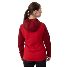 JAKO Iconic Hooded Jacket (Polyester Fleece, Side Pockets with Zipper) red/wine red Ladies