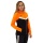 JAKO Iconic Hooded Jacket (Polyester Fleece, Side Pockets with Zipper) black/neon orange Ladies