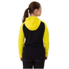 JAKO Iconic Hooded Jacket (Polyester Fleece, Side Pockets with Zipper) black/yellow Ladies