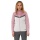 JAKO Iconic Hooded Jacket (Polyester Fleece, Side Pockets with Zipper) Light Grey/Pink/Charcoal Grey Ladies