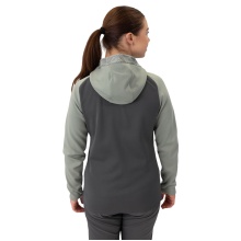 JAKO Iconic Hooded Jacket (Polyester Fleece, Side Pockets with Zip) Anthracite/Mint Green Ladies