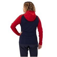 JAKO Iconic Hooded Jacket (Polyester Fleece, Side Pockets with Zipper) navy/red Ladies