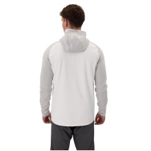 JAKO Iconic Hooded Jacket (Polyester Fleece, Side Pockets with Zip) white/light grey/charcoal grey Men's