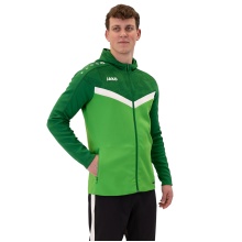 JAKO Iconic Hooded Jacket (Polyester Fleece, Side Pockets with Zip) green/dark green Men's