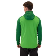 JAKO Iconic Hooded Jacket (Polyester Fleece, Side Pockets with Zip) green/dark green Men's