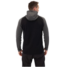 JAKO Hooded Jacket Iconic (Polyester Fleece, Side Pockets with Zipper) Black/Grey