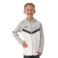 JAKO Hooded Jacket Iconic (Polyester Fleece, Side Pockets with Zip) white/grey/charcoal grey Kids