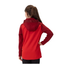 JAKO Iconic Hooded Jacket (Polyester Fleece, Side Pockets with Zipper) red/wine red Kids