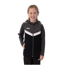 JAKO Hooded Jacket Iconic (Polyester Fleece, Side Pockets with Zip) black/anthracite grey Children