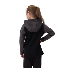 JAKO Hooded Jacket Iconic (Polyester Fleece, Side Pockets with Zip) black/anthracite grey Children