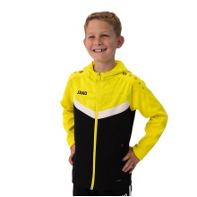 JAKO Iconic Hooded Jacket (Polyester Fleece, Side Pockets with Zipper) black/yellow Kids