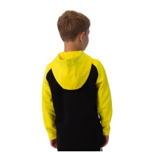 JAKO Iconic Hooded Jacket (Polyester Fleece, Side Pockets with Zipper) black/yellow Kids