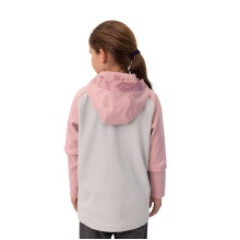 JAKO Iconic Hooded Jacket (Polyester Fleece, Side Pockets with Zipper) Light Grey/Pink/Charcoal Grey Kids