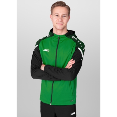 JAKO Hooded Jacket Performance (Polyester Fleece) green/black Men