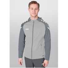 JAKO Hooded Jacket Performance (Polyester Fleece) light grey Men