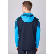 JAKO Hooded Jacket Performance (Polyester Fleece) navy blue/light blue Men