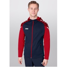 JAKO Hooded Jacket Performance (Polyester Fleece) navy/red Men