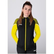 JAKO Hooded Jacket Performance (Polyester Fleece) black/yellow Women