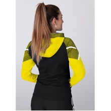 JAKO Hooded Jacket Performance (Polyester Fleece) black/yellow Women