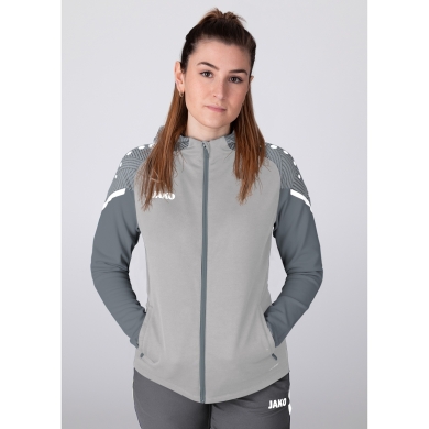 JAKO Hooded Jacket Performance (Polyester Fleece) light grey Women