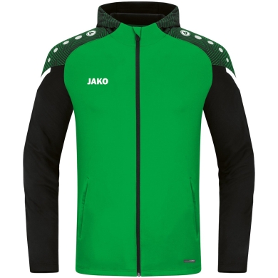 JAKO Hooded Jacket Performance (Polyester Fleece) green/black Boys/Girls/Children