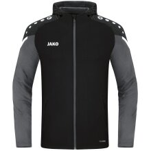 JAKO Hooded Jacket Performance (Polyester Fleece) black/anthracite grey Boys/Girls/Children