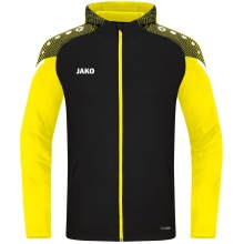 JAKO Hooded Jacket Performance (Polyester Fleece) black/yellow Boys/Girls/Children