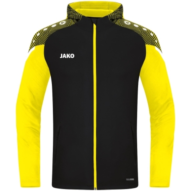 JAKO Hooded Jacket Performance (Polyester Fleece) black/yellow Boys/Girls/Children