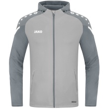 JAKO Hooded Jacket Performance (Polyester Fleece) light grey Boys/Girls/Children