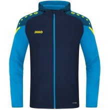 JAKO Hooded Jacket Performance (Polyester Fleece) navy blue/light blue Boys/Girls/Children