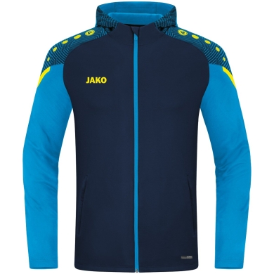 JAKO Hooded Jacket Performance (Polyester Fleece) navy blue/light blue Boys/Girls/Children