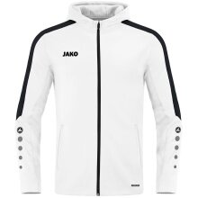 JAKO Hooded Jacket Power (Polyester Fleece, Side Pockets with Zip) White Men