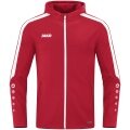 JAKO Hooded Jacket Power (Polyester Fleece, Side Pockets with Zip) Red Men