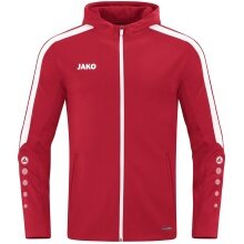 JAKO Hooded Jacket Power (Polyester Fleece, Side Pockets with Zip) Red Men